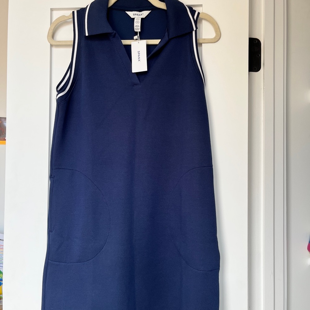 SPANX Navy Sleeveless Polo Dress - NWT